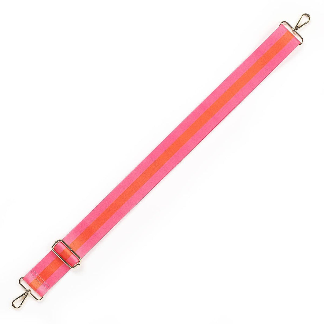 Pink & Coral Stripe Crossbody Bag Strap