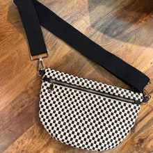 Load image into Gallery viewer, Westlyn Woven Bum Bag: Checkered Black