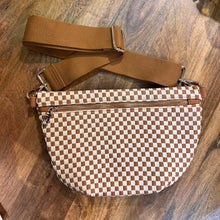 Load image into Gallery viewer, Westlyn Woven Bum Bag: Checkered Brown