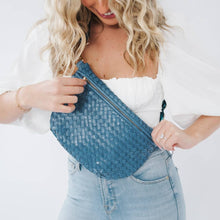 Load image into Gallery viewer, Westlyn Woven Bum Bag: Denim Blue