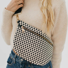 Load image into Gallery viewer, Westlyn Woven Bum Bag: Checkered Black