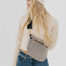 Load image into Gallery viewer, Westlyn Woven Bum Bag: Checkered Black