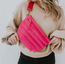 Load image into Gallery viewer, Jolie Puffer Belt Bag-Fuchsia