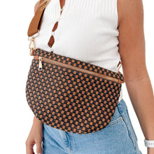 Load image into Gallery viewer, Westlyn Woven Bum Bag: Checkered Coffee