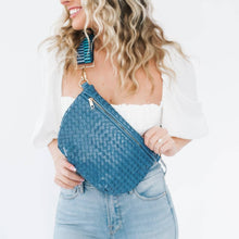Load image into Gallery viewer, Westlyn Woven Bum Bag: Denim Blue
