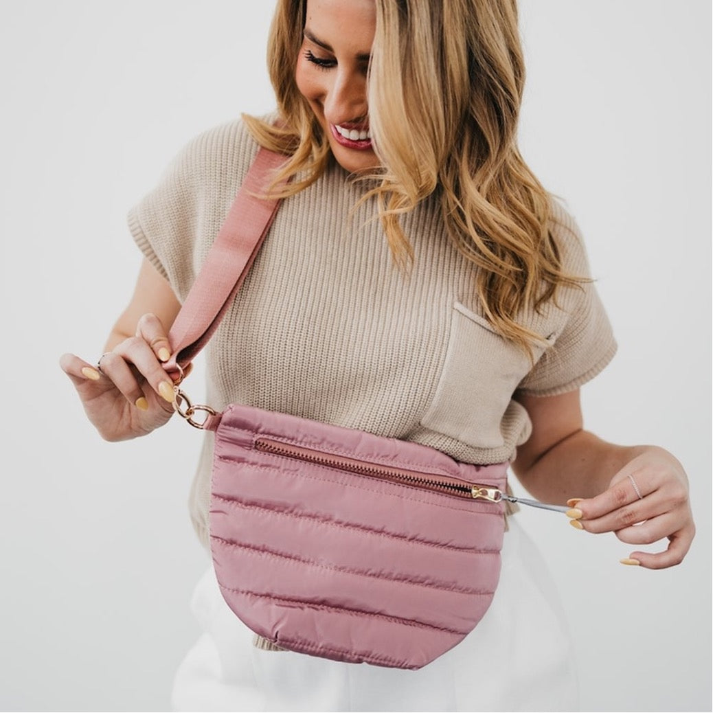 Jolie Puffer Belt Bag-Pink