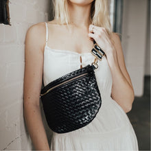 Load image into Gallery viewer, Woven Westlyn Bum Bag-Black
