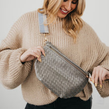 Load image into Gallery viewer, Woven Westlyn Bum Bag-Gray