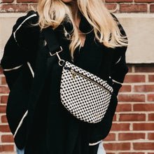 Load image into Gallery viewer, Westlyn Woven Bum Bag: Checkered Black