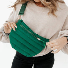 Load image into Gallery viewer, Jolie Puffer Belt Bag: Emerald
