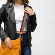 Load image into Gallery viewer, Large Vegan Leather Messenger Bag-Cognac