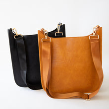 Load image into Gallery viewer, Large Vegan Leather Messenger Bag-Cognac