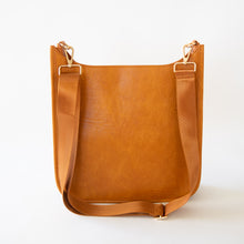 Load image into Gallery viewer, Large Vegan Leather Messenger Bag-Cognac