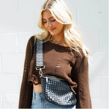 Load image into Gallery viewer, Woven Westlyn Bum Bag-Black