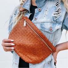 Load image into Gallery viewer, Woven Westlyn Bum Bag-Brown
