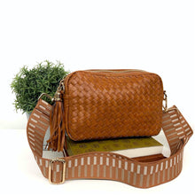 Load image into Gallery viewer, Woven Willow Crossbody-Brown