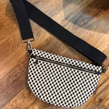 Load image into Gallery viewer, Westlyn Woven Bum Bag: Checkered Black
