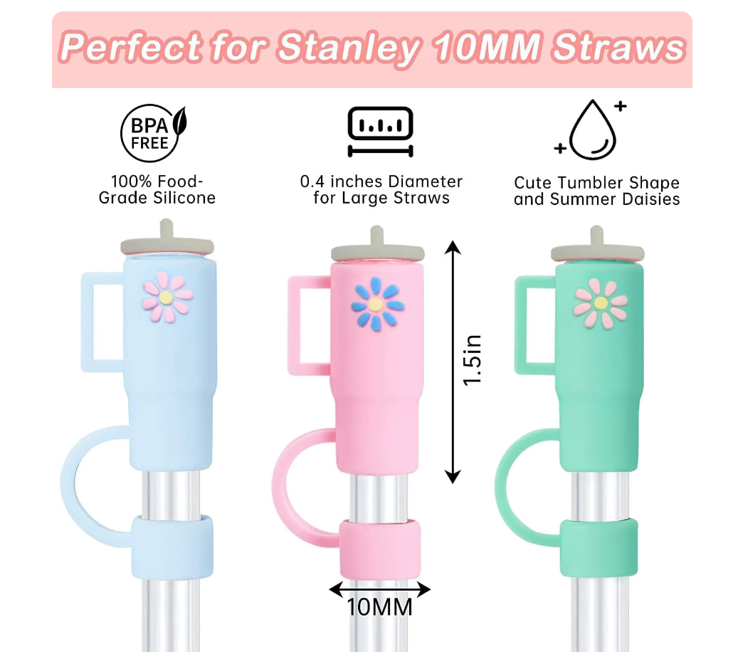 Tumbler Straw Topper-Pink/Black Bow – louie + co