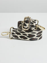 Load image into Gallery viewer, Brown/Cream Leopard Adjustable Bag Strap
