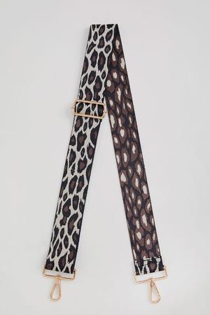 Brown/Cream Leopard Adjustable Bag Strap