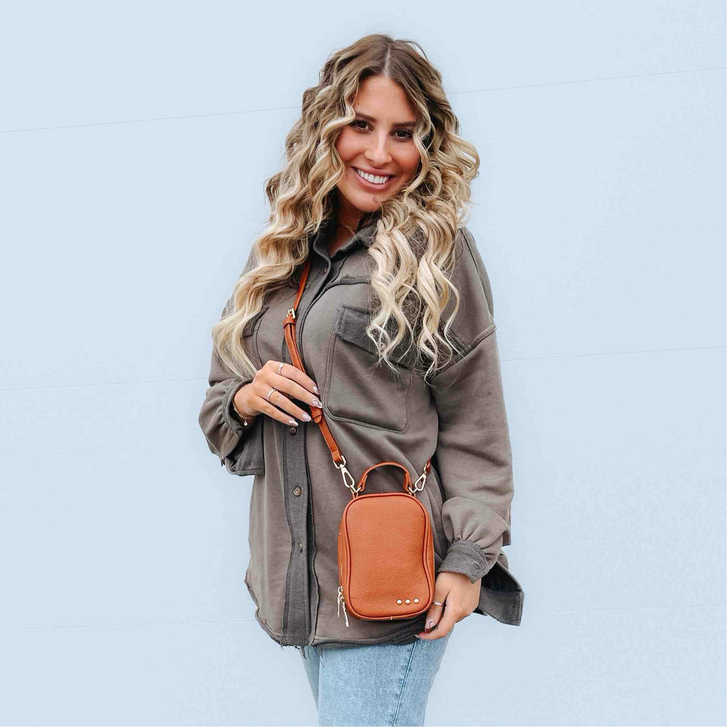 Harlow Crossbody Bag-Brown