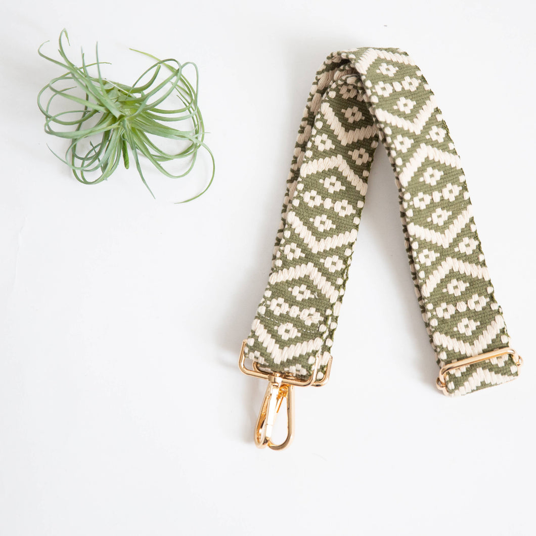 Olive/Cream Adjustable Strap