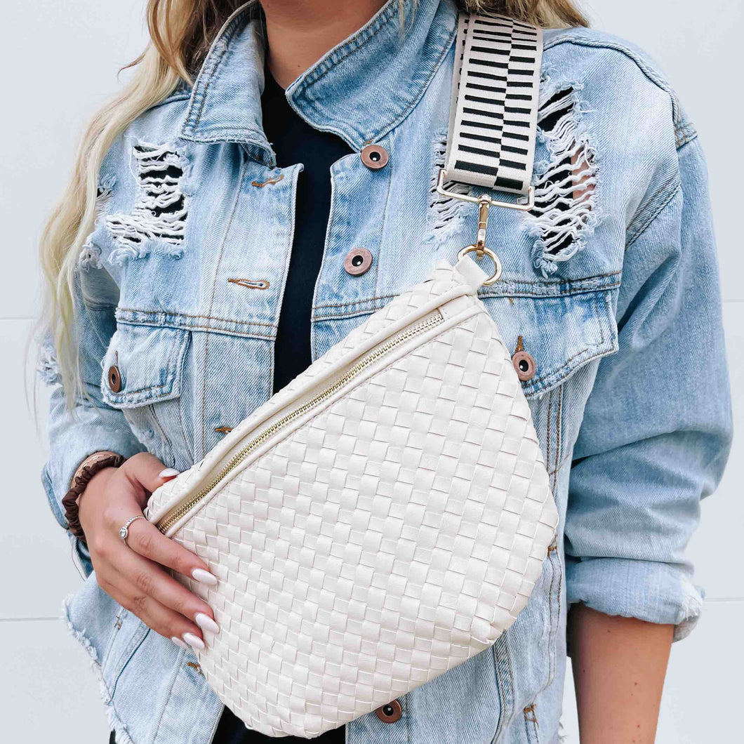 Cream Braided Leather Bum Bag with LV – Emma Lou's Boutique